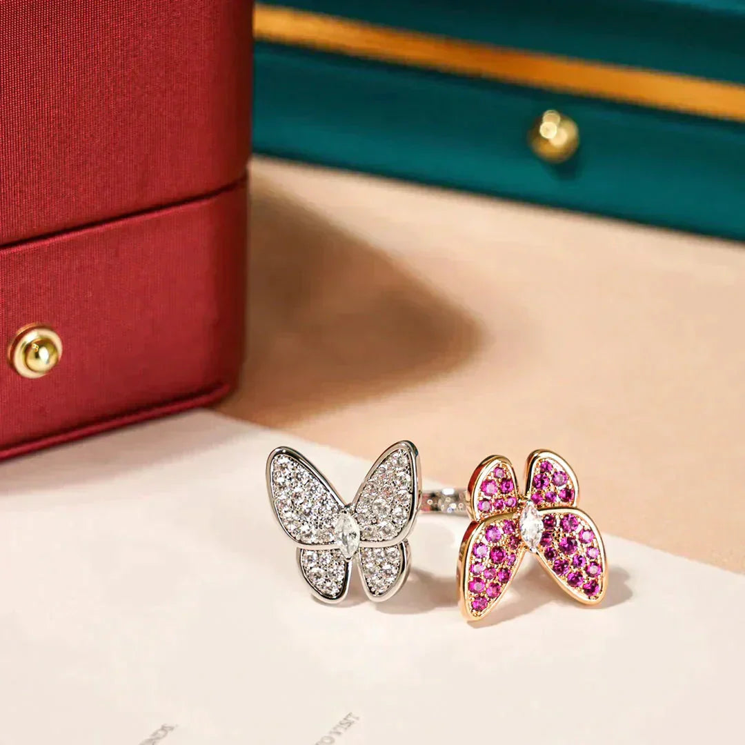 [Auream]TWIN BUTTERFLY DIAMOND RING