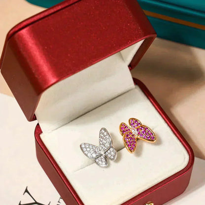 [Auream]TWIN BUTTERFLY DIAMOND RING