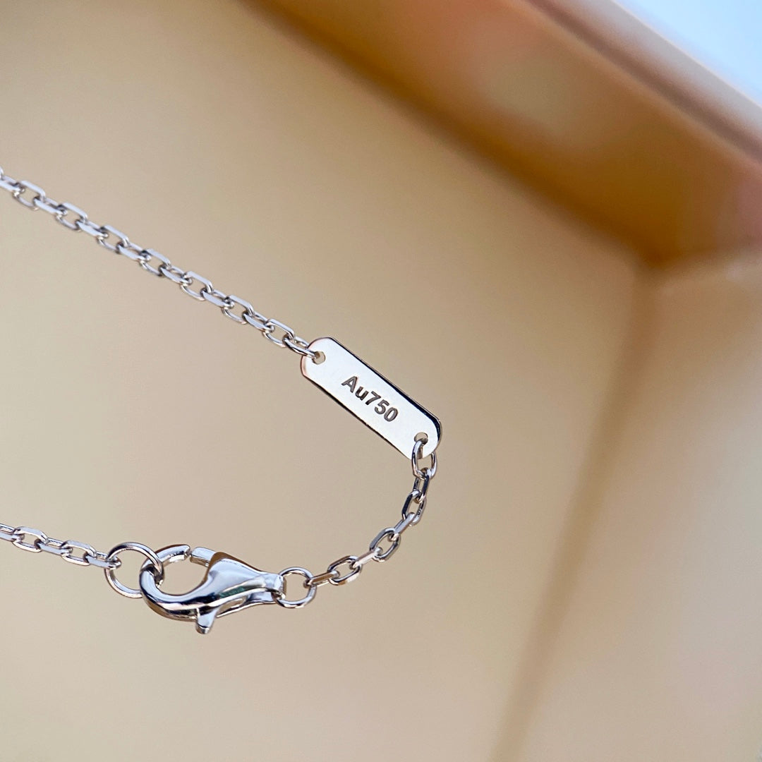 [Auream]CLOVER DIAMOND NECKLACE SILVER