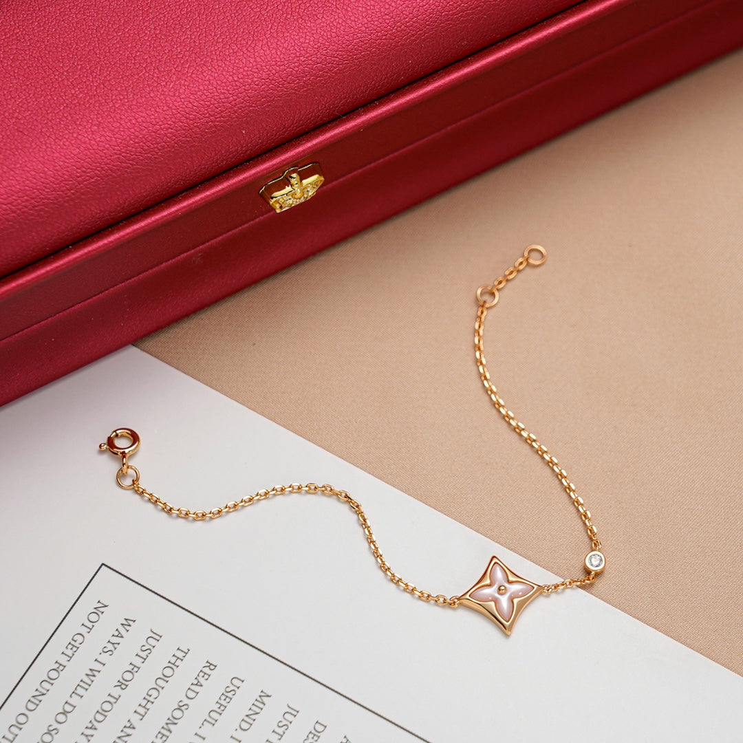 [Auream]STAR 1 DIAMOND PINK GOLD BRACELET