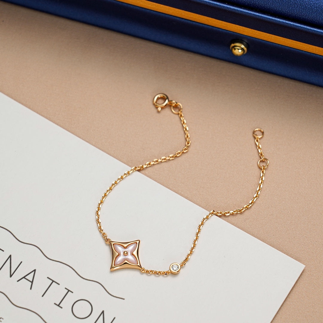 [Auream]STAR 1 DIAMOND PINK GOLD BRACELET