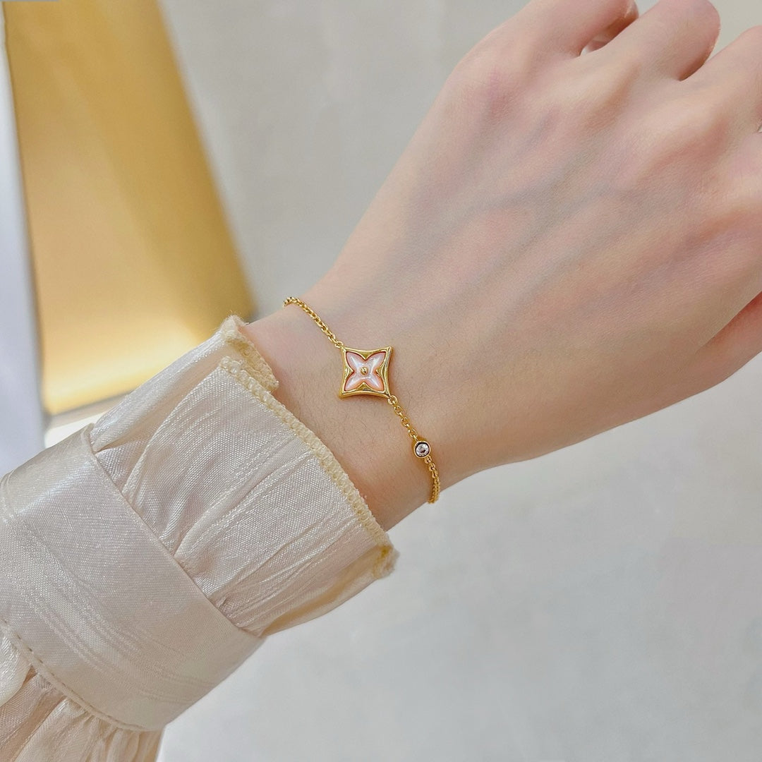 [Auream]STAR 1 DIAMOND PINK GOLD BRACELET