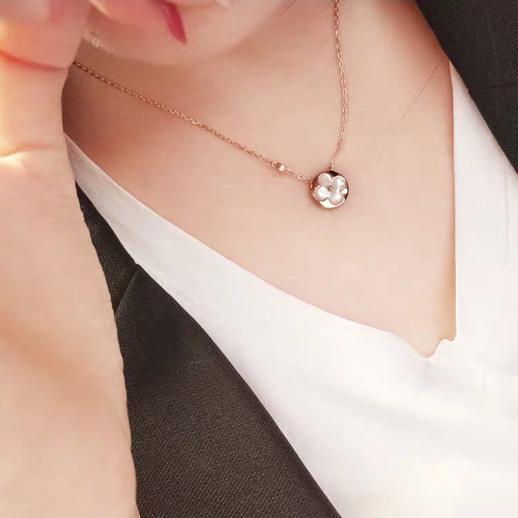 [Auream]SUN MOP GOLD 1 DIAMOND NECKLACE
