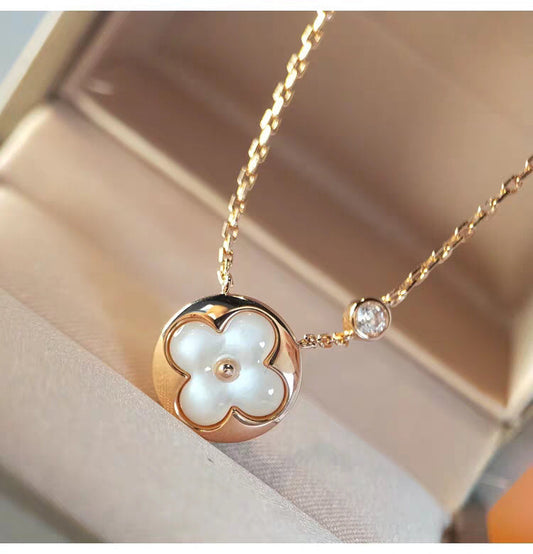 [Auream]SUN MOP GOLD 1 DIAMOND NECKLACE
