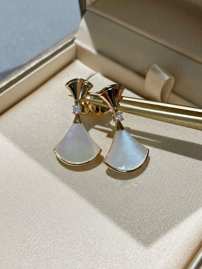 [Auream]DREAM MOP 1 DIAMOND EARRINGS