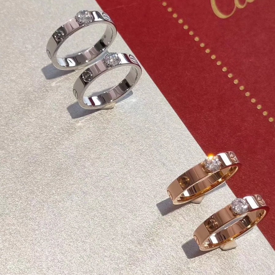 [Auream]LOVE RING 3.6MM 1 BIG DIAMOND
