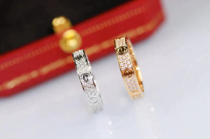 [Auream]LOVE RING 3.6MM DIAMOND PAVED