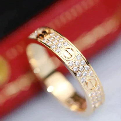 [Auream]LOVE RING 3.6MM DIAMOND PAVED