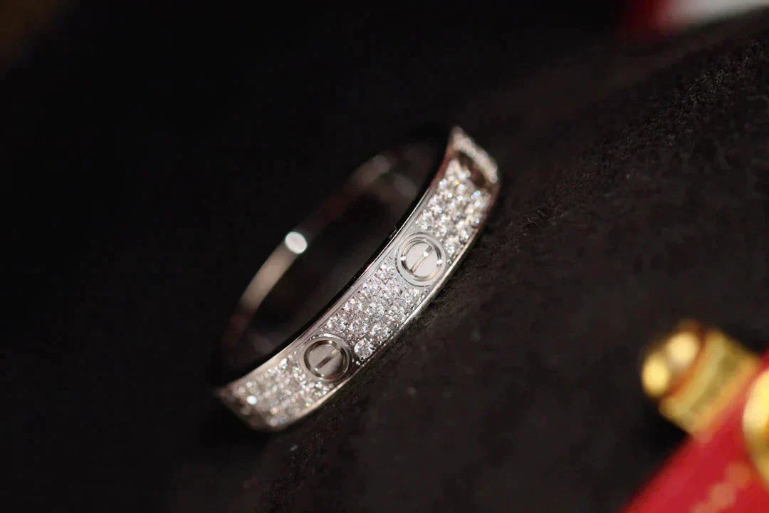 [Auream]LOVE RING 3.6MM DIAMOND PAVED