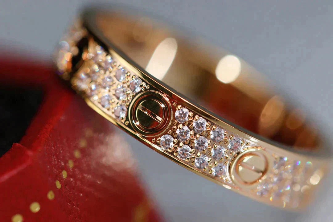 [Auream]LOVE RING 3.6MM DIAMOND PAVED