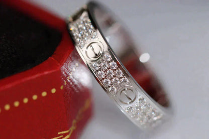 [Auream]LOVE RING 3.6MM DIAMOND PAVED
