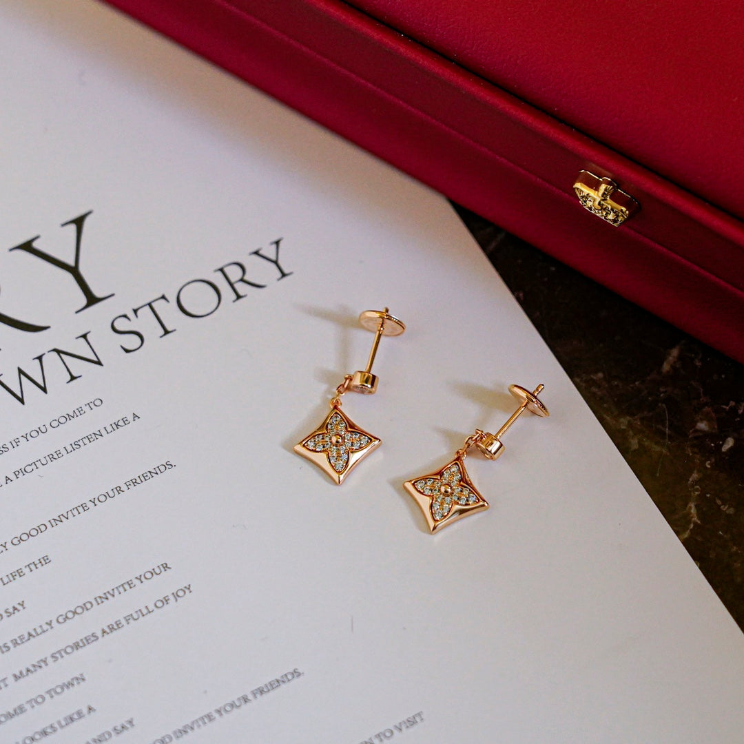 [Auream]STAR DIAMONDS EARRINGS GOLD