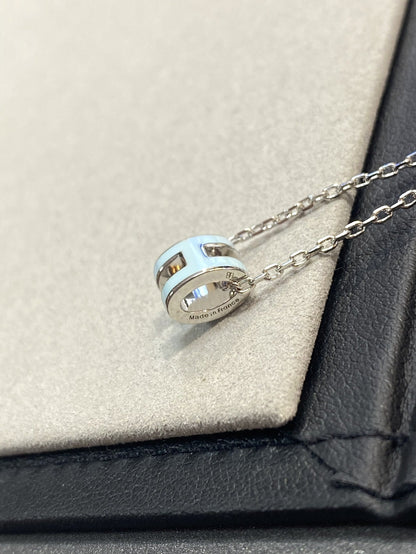 [Auream]POP H LIGHT BLUE NECKLACE