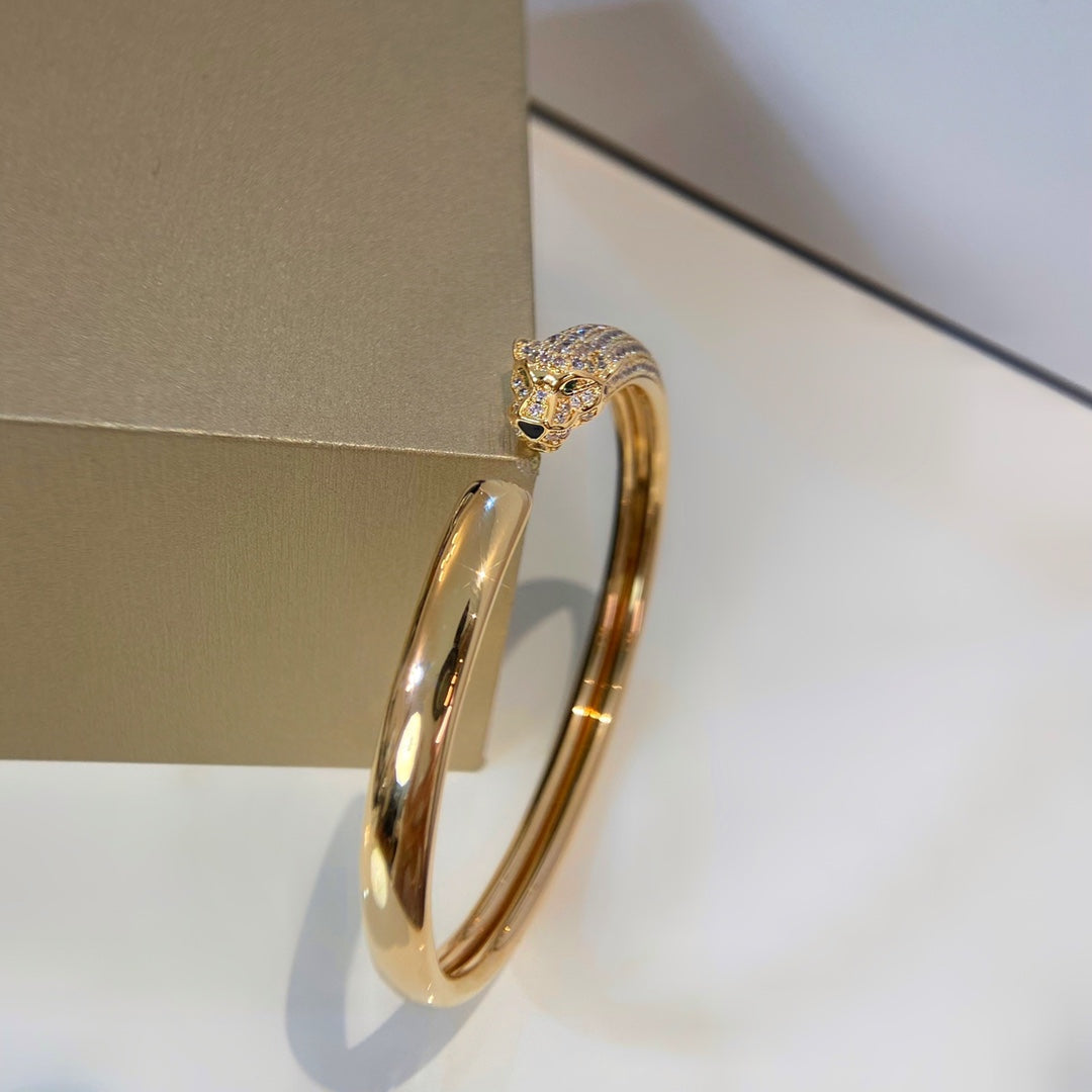 [Auream]PANTHERE GOLD DIAMOND OPEN BRACELET