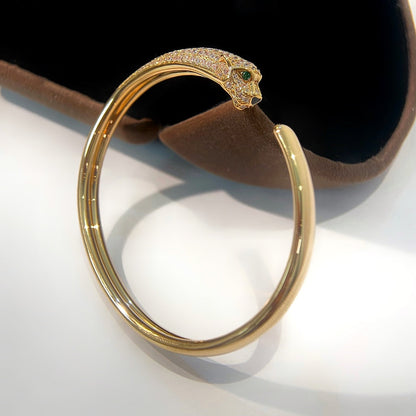 [Auream]PANTHERE GOLD DIAMOND OPEN BRACELET