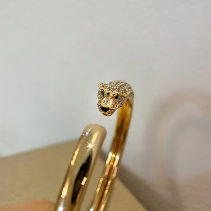 [Auream]PANTHERE GOLD DIAMOND OPEN BRACELET