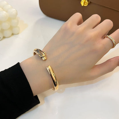 [Auream]PANTHERE GOLD OPEN BRACELET