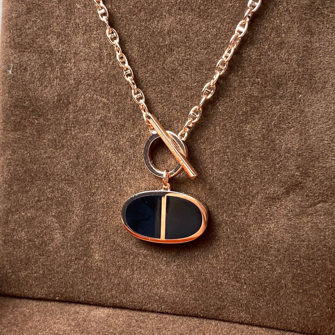 [Auream]CHAINE VERSO BLACK CERAMIC NECKLACE