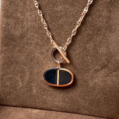 [Auream]CHAINE VERSO BLACK CERAMIC NECKLACE