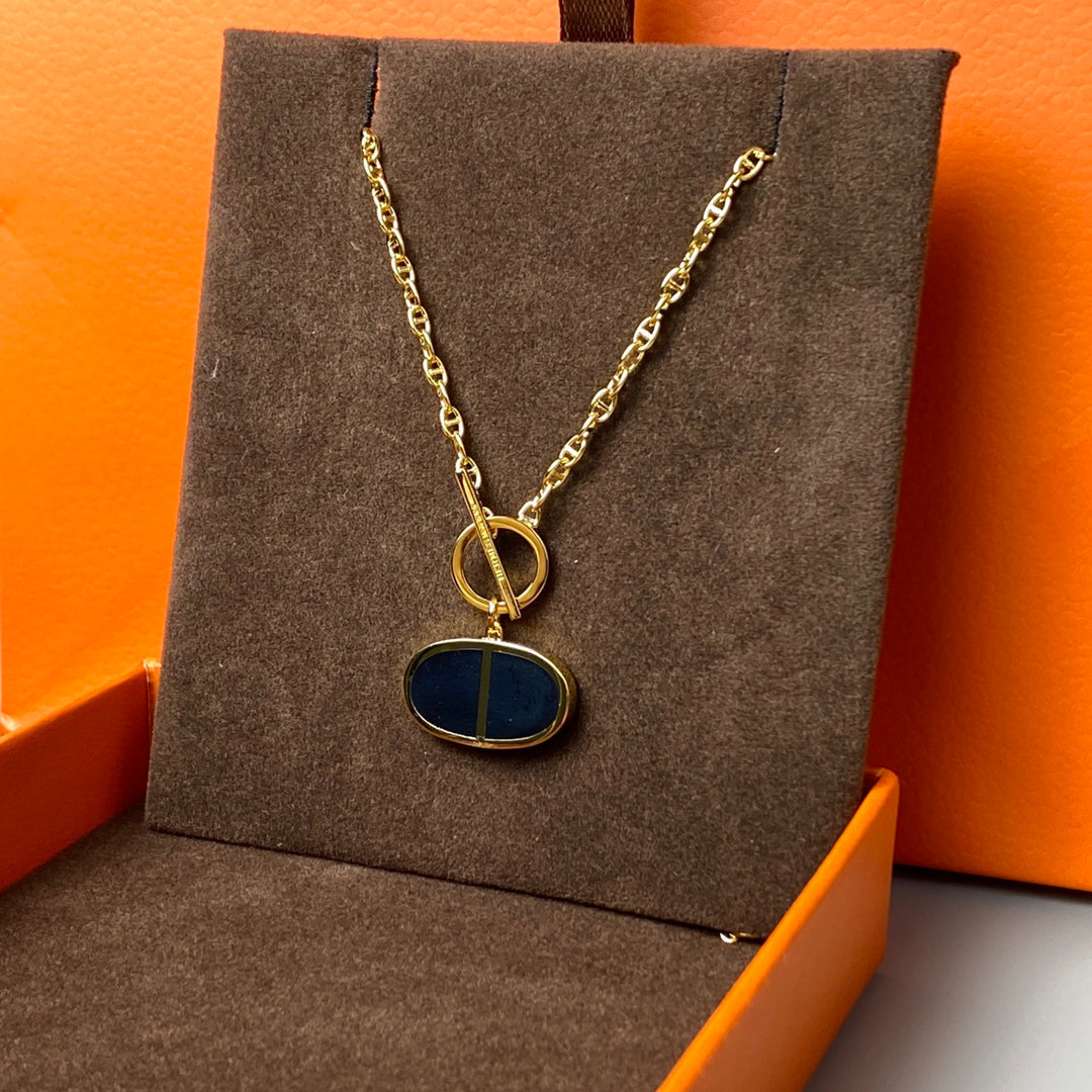 [Auream]CHAINE VERSO BLACK CERAMIC NECKLACE
