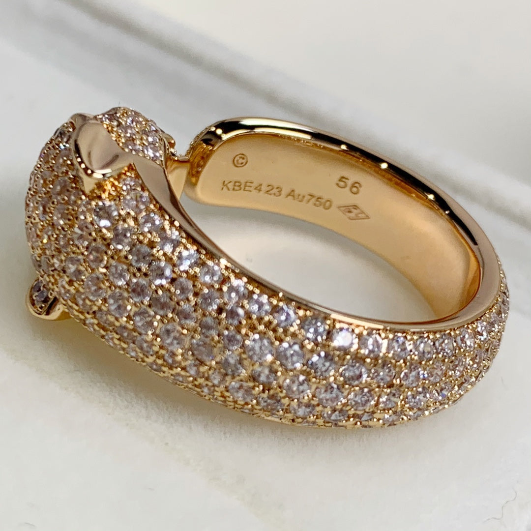 [Auream]PANTHERE PINK GOLD DIAMOND RING