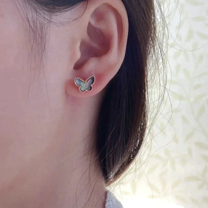[Auream]BUTTERFLY DARK MOP  EARRINGS