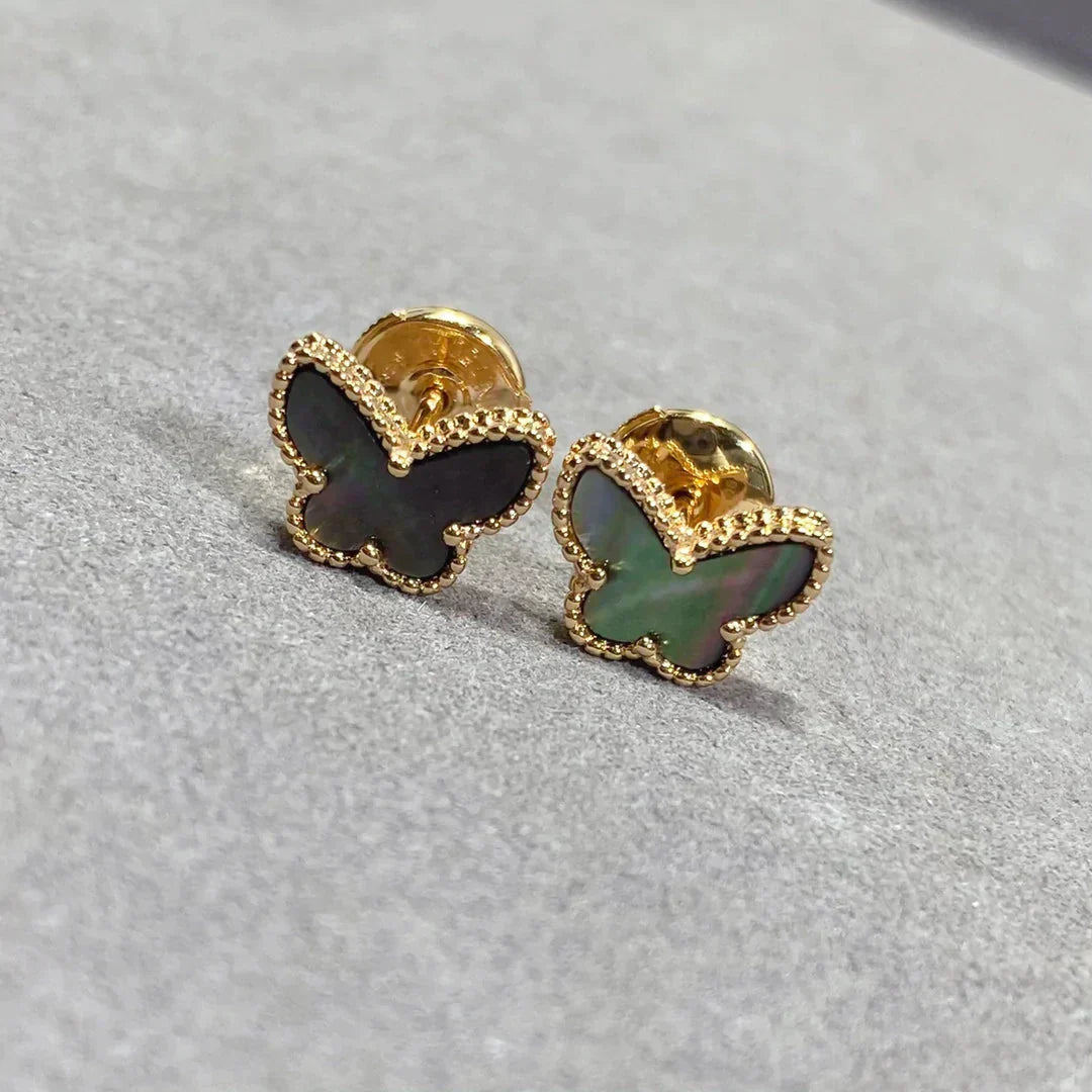 [Auream]BUTTERFLY DARK MOP  EARRINGS