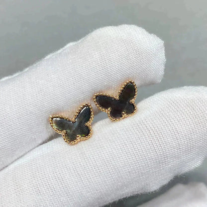 [Auream]BUTTERFLY DARK MOP  EARRINGS