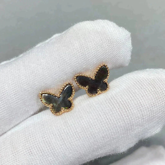 [Auream]BUTTERFLY DARK MOP  EARRINGS