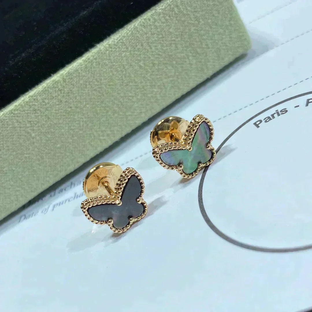 [Auream]BUTTERFLY DARK MOP  EARRINGS