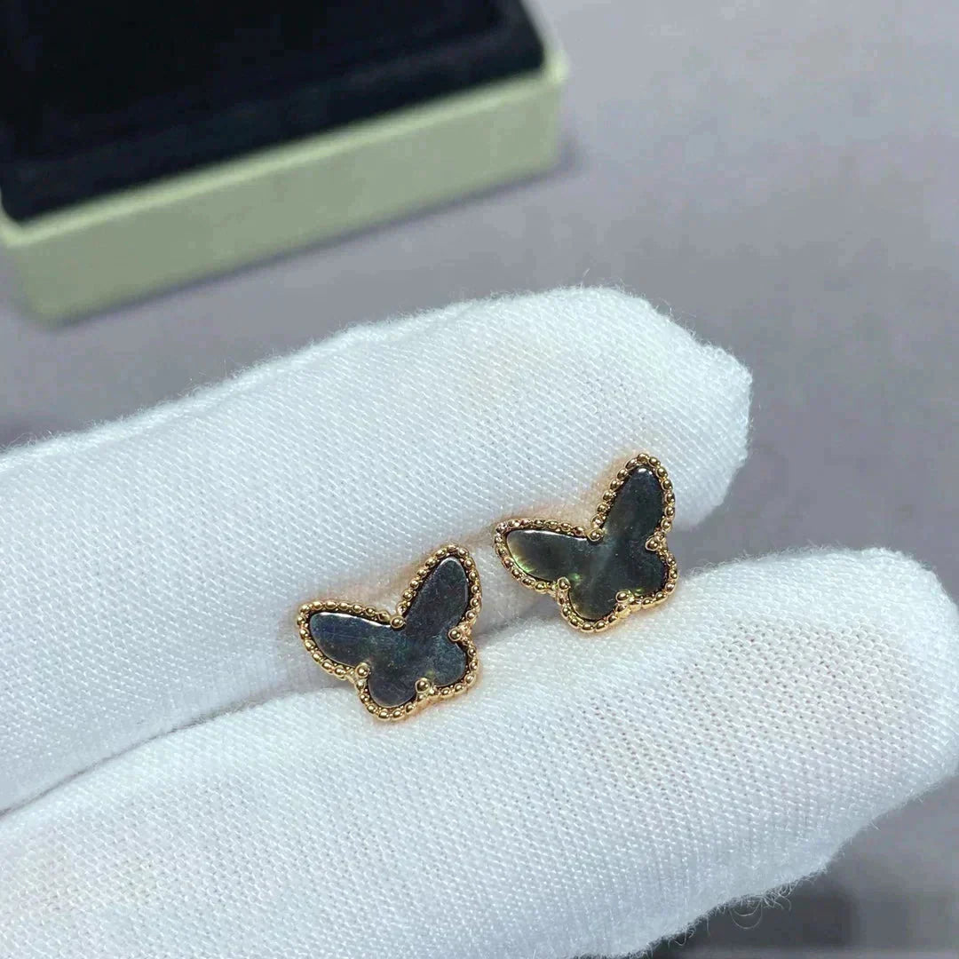 [Auream]BUTTERFLY DARK MOP  EARRINGS