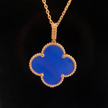 [Auream]CLOVER 25MM NECKLACE TURQUOISE ROSE GOLD