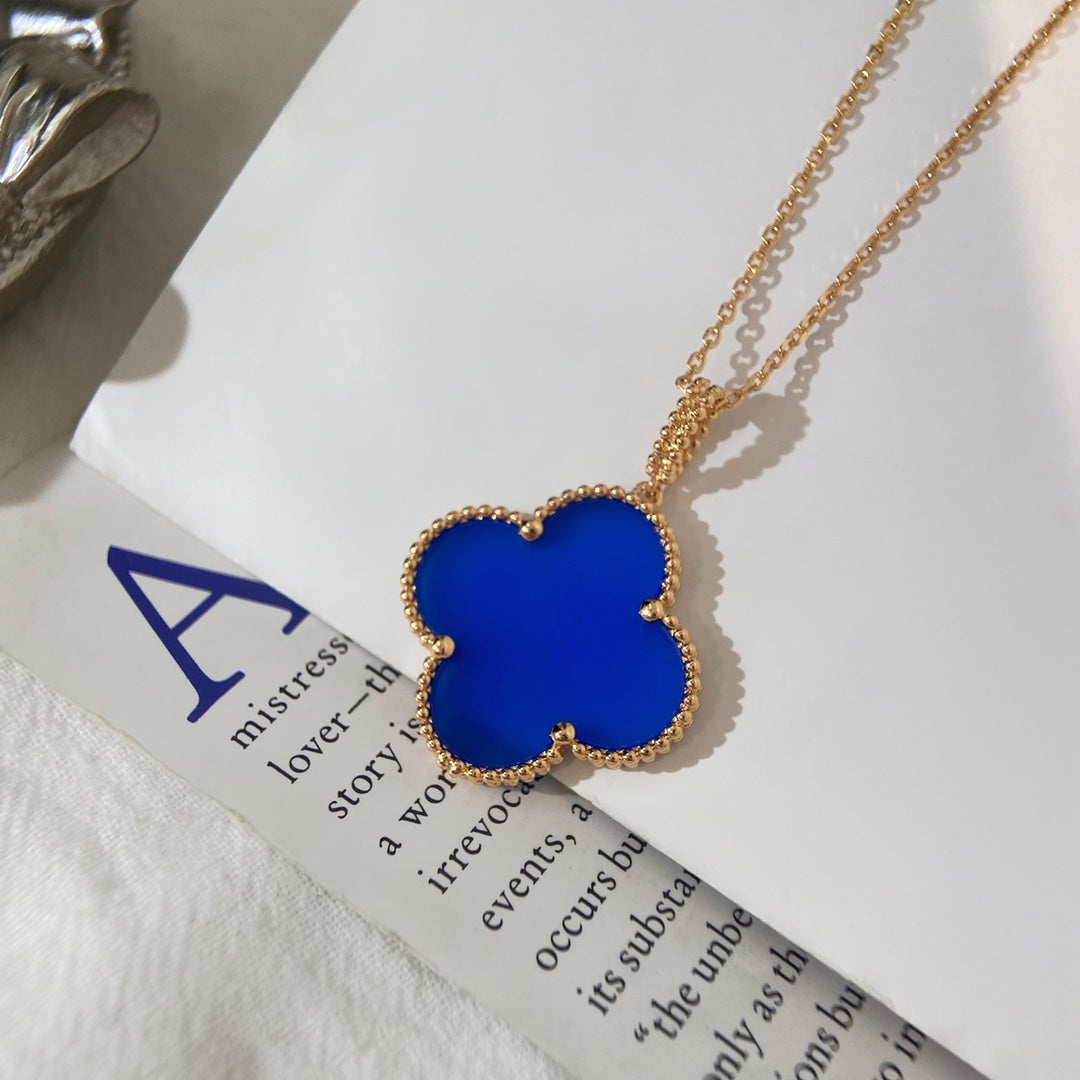 [Auream]CLOVER 25MM NECKLACE TURQUOISE ROSE GOLD