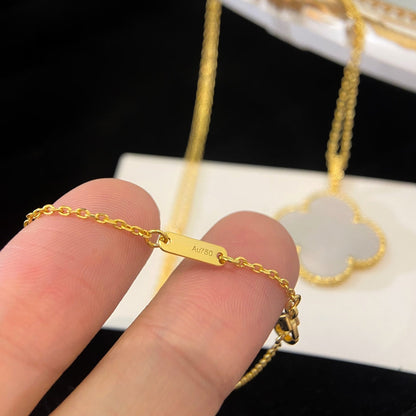 [Auream]CLOVER 25MM MOP LARGE PENDANT NECKLACE