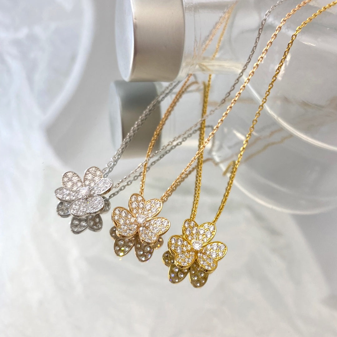 [Auream]FLOWER DIAMOND NECKLACE