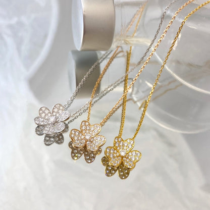 [Auream]FLOWER DIAMOND NECKLACE