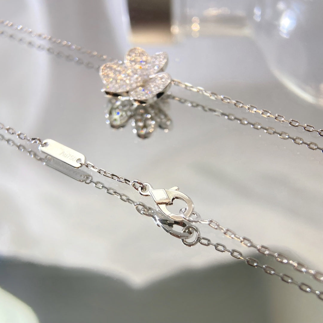 [Auream]FLOWER DIAMOND NECKLACE