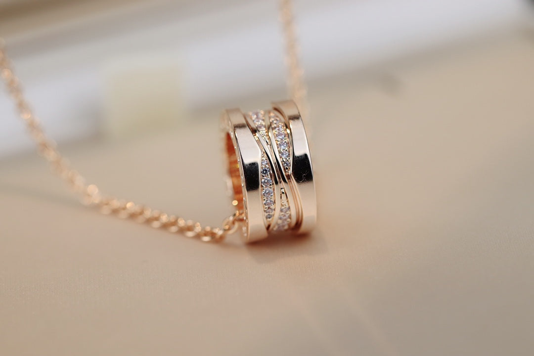 [Auream]ZERO 1 PINK GOLD DIAMOND NECKLACE
