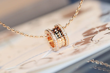 [Auream]ZERO 1 ROCK PEDANT PINK GOLD NECKLACE