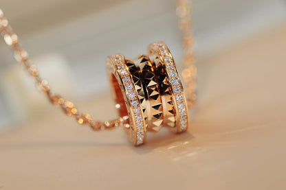 [Auream]ZERO 1 ROCK PEDANT PINK GOLD NECKLACE