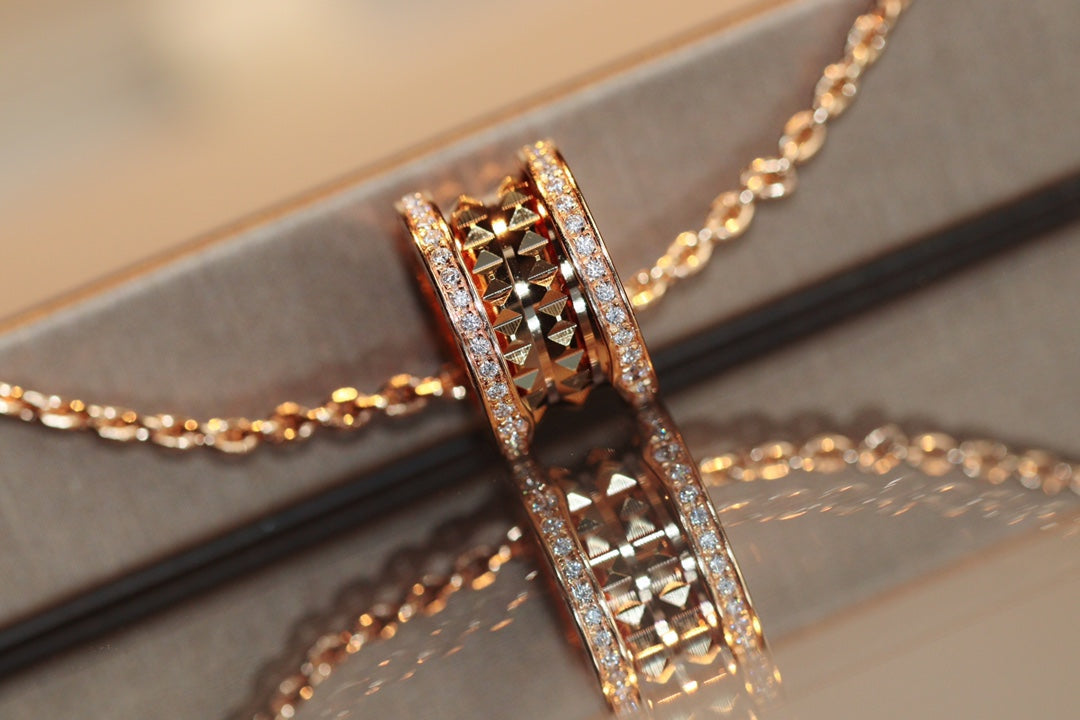 [Auream]ZERO 1 ROCK PEDANT PINK GOLD NECKLACE