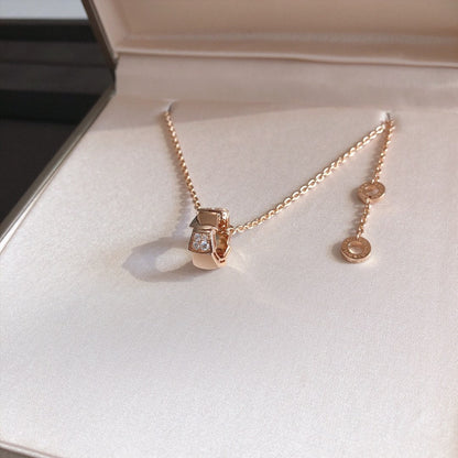[Auream]SERPENTI PEDANT DIAMOND PINK GOLD NECKLACE