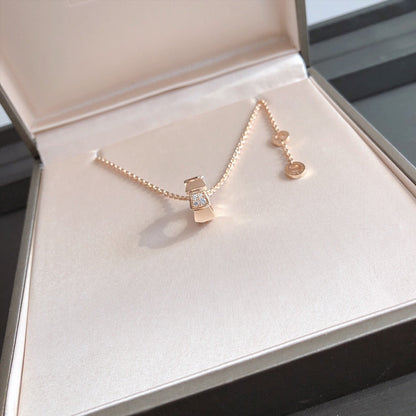 [Auream]SERPENTI PEDANT DIAMOND PINK GOLD NECKLACE