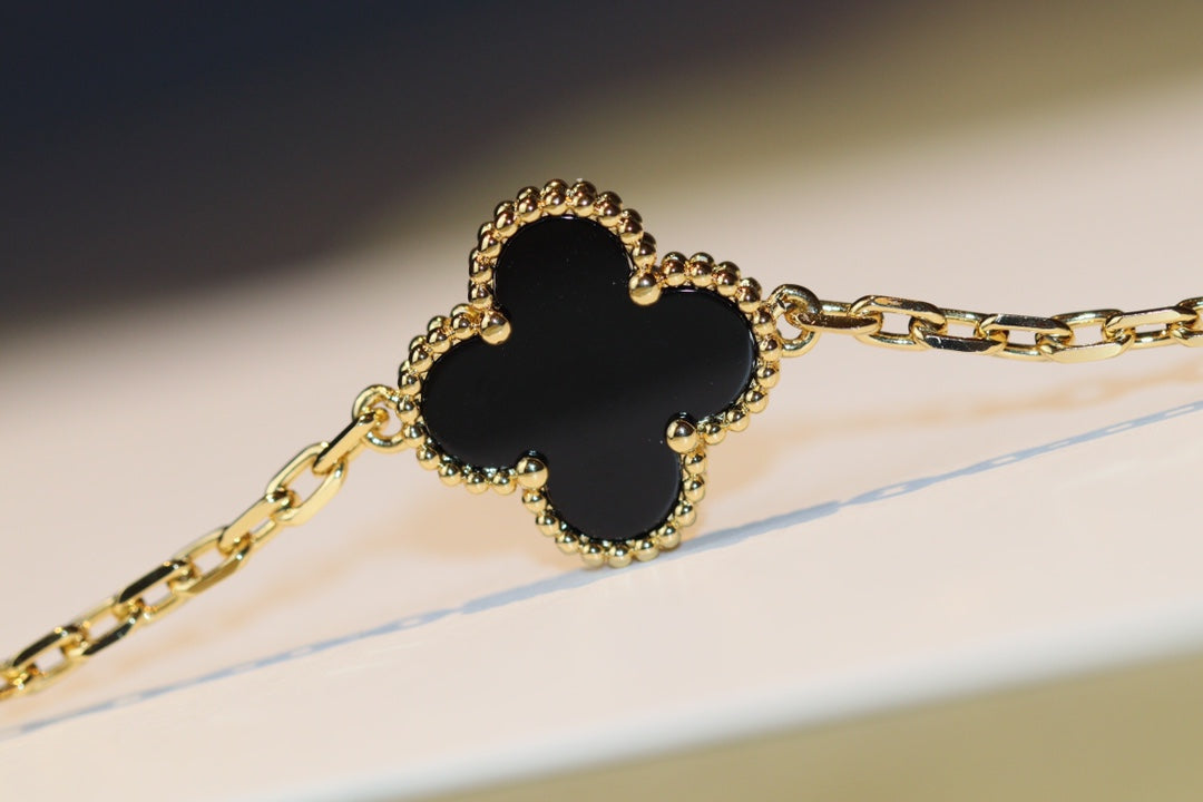 [Auream]CLOVER 20 MOTIFS ONYX ROSE GOLD