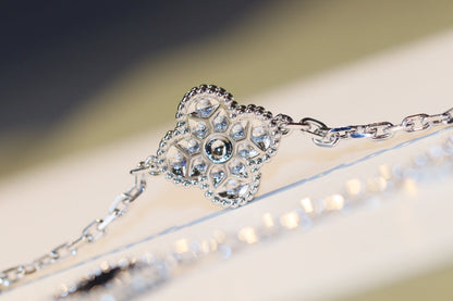 [Auream]CLOVER 20 MOTIFS ONYX DIAMOND SILVER