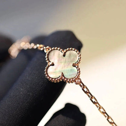 [Auream]CLOVER 20 MOTIFS DARK MOP DIAMOND  NECKLACE