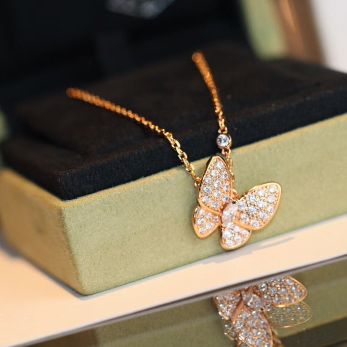 [Auream]BUTTERFLY DIAMOND NECKLACE