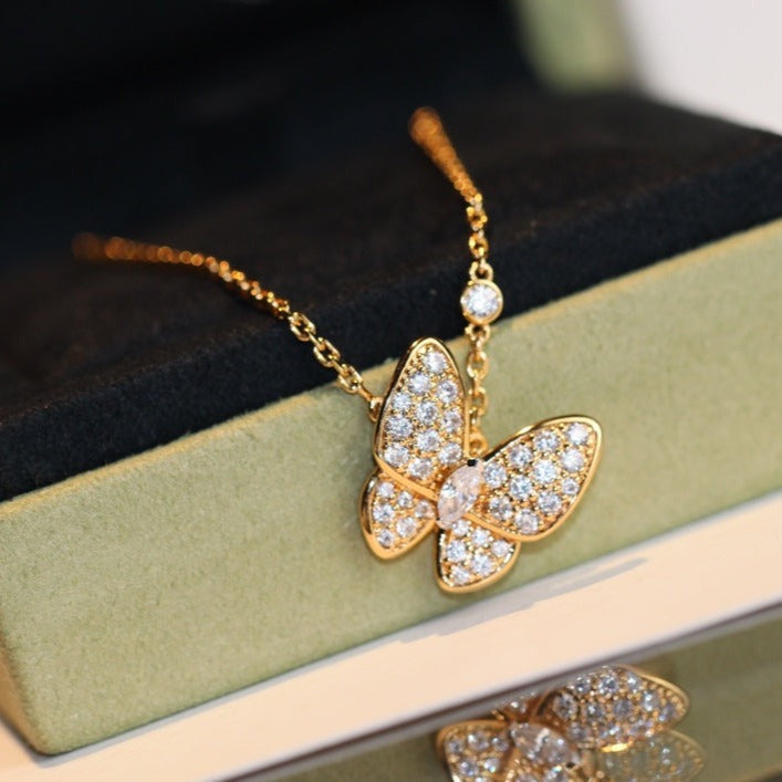 [Auream]BUTTERFLY DIAMOND NECKLACE