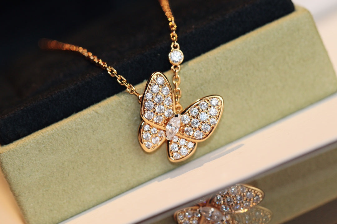[Auream]BUTTERFLY DIAMOND NECKLACE