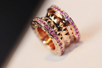 [Auream]ZERO 1 ROCK PINK GOLD PINK DIAMOND NECKLACE
